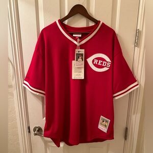 Pete Rose Mitchell and Ness Authentic Reds Batting Practice Jersey size 52 xxl.
